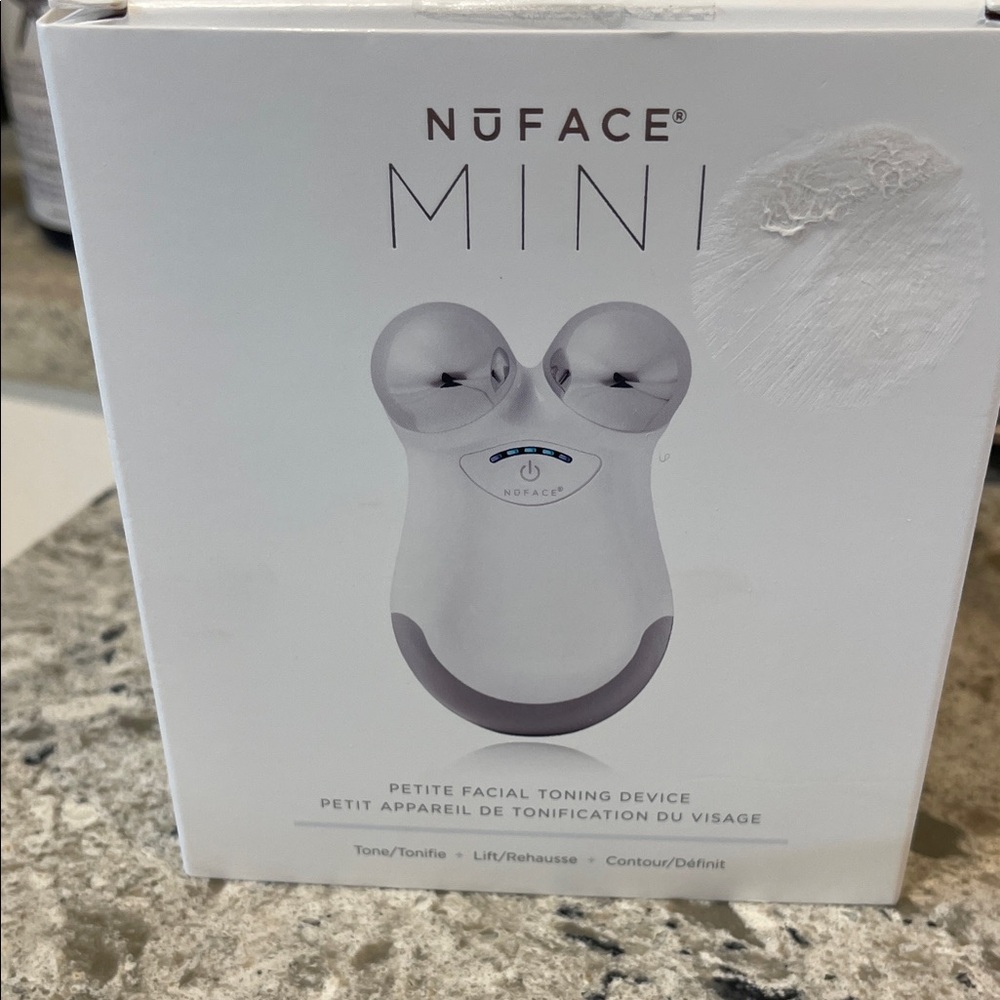 NuFace Mini Facial Toning Device in White and Silver